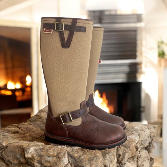 SHE Outdoor Lubbock Snake Boots Waterproof Snakeproof Brown Leather Size 10 - Picture 1 of 11